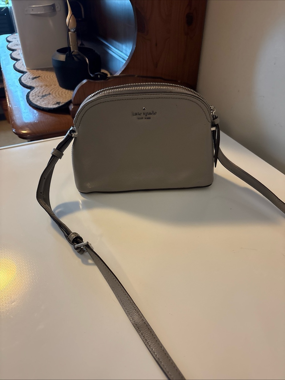 Kate Spade Dome Gray Crossbody Bag